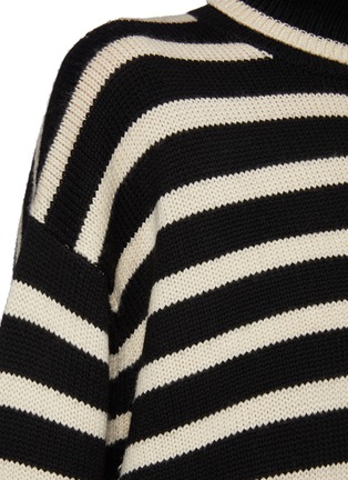 TOTEME | Striped Turtleneck Wool Cotton Blend Sweater | Women | Lane ...