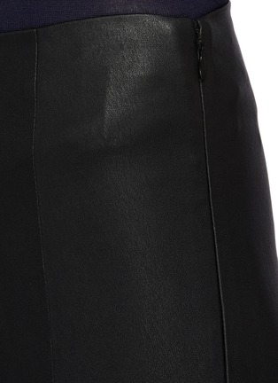  - THEORY - Front Slit Slim Fit Lamb Leather Pants