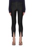 Main View - Click To Enlarge - THEORY - Front Slit Slim Fit Lamb Leather Pants