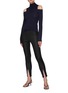 Figure View - Click To Enlarge - THEORY - Front Slit Slim Fit Lamb Leather Pants