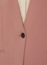  - THEORY - Collarless One Button Crepe Single Breasted Blazer