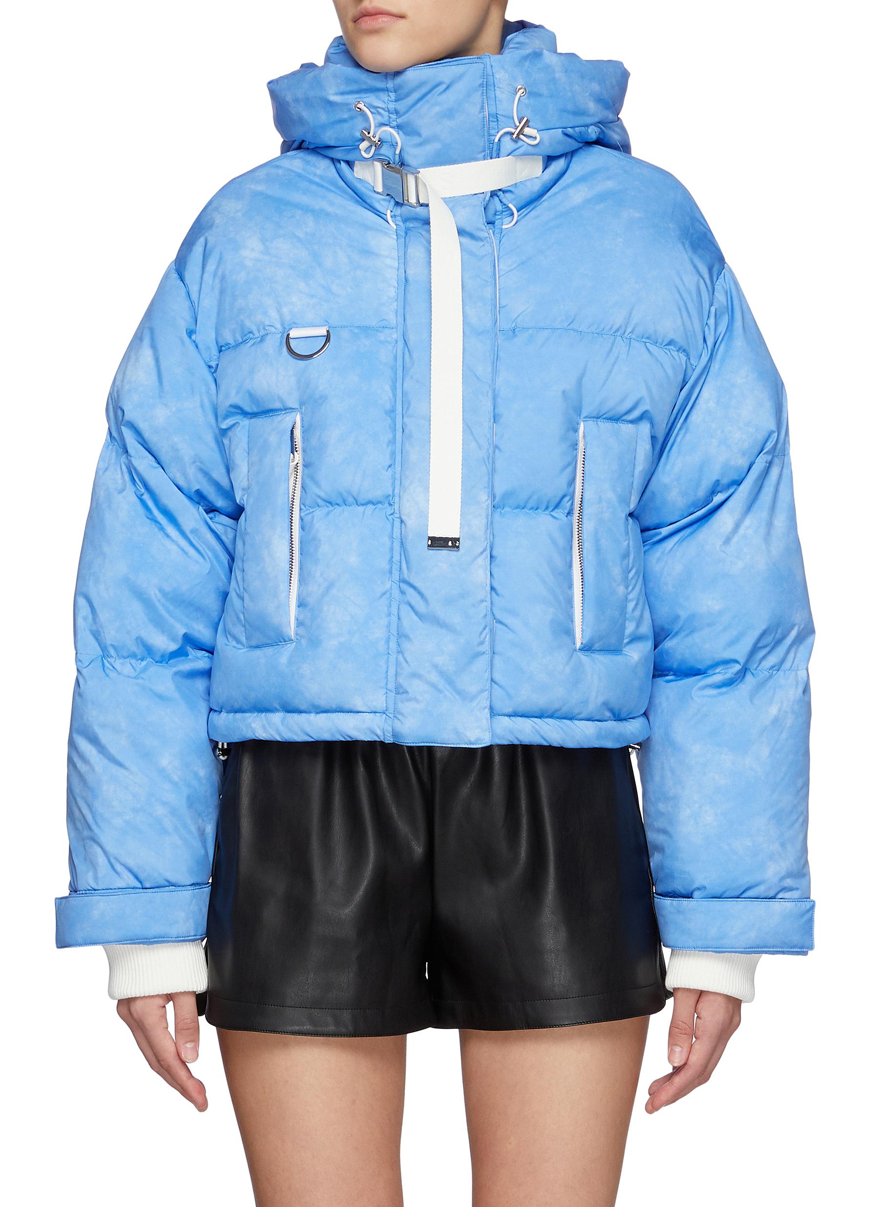 cropped puffer ski jacket