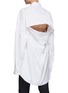 Back View - Click To Enlarge - BALENCIAGA - Back Slit Oversized Cotton Shirt