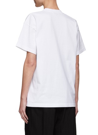 Back View - Click To Enlarge - BALENCIAGA - Dripping Logo Print Cotton T-shirt