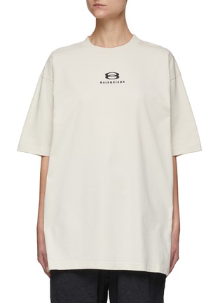 Main View - Click To Enlarge - BALENCIAGA - Logo Print Cotton T-shirt