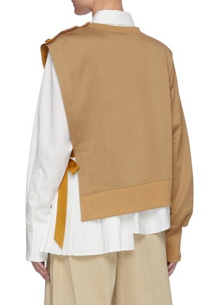 Back View - Click To Enlarge - THE KEIJI - Sweatshirt And Pleat Panel Shirt