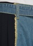  - THE KEIJI - Asymmetric Pleat Panel Wide Leg Denim Jeans