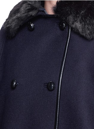 Detail View - Click To Enlarge - J.CREW - Faux fur collar wool felt cape