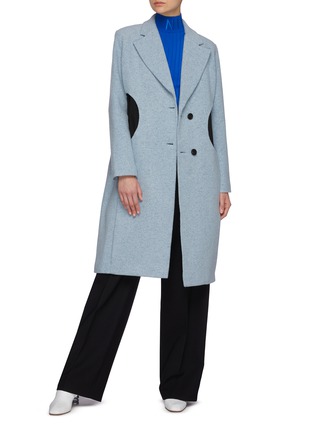 Figure View - Click To Enlarge - FFIXXED STUDIOS - Circular Cut Out Wool Blend Coat