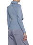 Back View - Click To Enlarge - FFIXXED STUDIOS - Ribbed Turtleneck Top With Asymmetric Drape