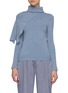 Main View - Click To Enlarge - FFIXXED STUDIOS - Ribbed Turtleneck Top With Asymmetric Drape