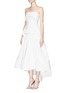 Front View - Click To Enlarge - MATICEVSKI - 'Endearment' elastic band ruche strapless dress