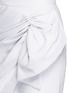 Detail View - Click To Enlarge - MATICEVSKI - 'Tempest' ruched cotton-linen faux wrap skirt