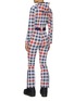 Back View - Click To Enlarge - PERFECT MOMENT - Gingham Star Print One-piece ski suit