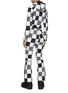 Back View - Click To Enlarge - PERFECT MOMENT - Checkerboard Print One-piece Ski Suit