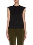 Main View - Click To Enlarge - JACQUES WEI - Cap Sleeves Back Slit Top