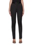 Main View - Click To Enlarge - JACQUES WEI - Slim Fit Side Slit Satin Pants