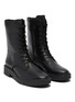 VINCE - Kady Lace Leather Combat Ankle Boots