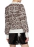 Back View - Click To Enlarge - GANNI - Soft Wool Brown Print Knit Jumper