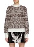 Main View - Click To Enlarge - GANNI - Soft Wool Brown Print Knit Jumper