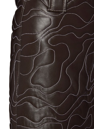  - GANNI - Lamb Leather Quilted Shorts