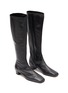 Detail View - Click To Enlarge - BY FAR - Edie' Square Toe Leather Knee-high Boots