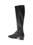  - BY FAR - Edie' Square Toe Leather Knee-high Boots