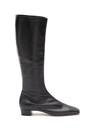 Main View - Click To Enlarge - BY FAR - Edie' Square Toe Leather Knee-high Boots
