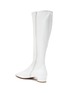 BY FAR - Edie' Square Toe Leather Knee-high Boots