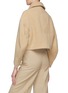 Back View - Click To Enlarge - SANS TITRE - Round Sleeve Cropped Wool Jacket