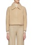 Main View - Click To Enlarge - SANS TITRE - Round Sleeve Cropped Wool Jacket