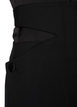 - SANS TITRE - Straight Leg Wool Suiting Pants With Cut Out Waist
