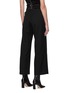 Back View - Click To Enlarge - SANS TITRE - Straight Leg Wool Suiting Pants With Cut Out Waist