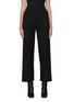 Main View - Click To Enlarge - SANS TITRE - Straight Leg Wool Suiting Pants With Cut Out Waist