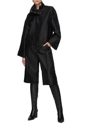 Figure View - Click To Enlarge - LOW CLASSIC - High Neck Zip Up Short Jacket
