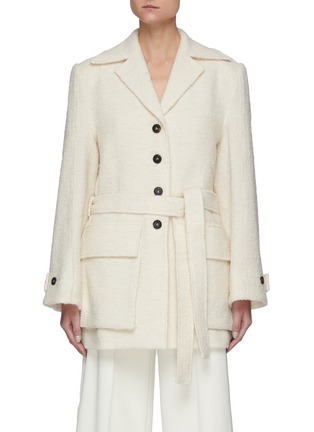 Main View - Click To Enlarge - LOW CLASSIC - Boucle Waist Band Blazer