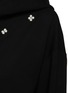  - MING MA - Pearl Appliqued Cotton Blend Drawstring Hoodie With Contrasting Pleated Hem