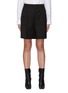 Main View - Click To Enlarge - BURBERRY - Pleated Mohair Wool Blend Shorts