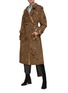 Figure View - Click To Enlarge - BURBERRY - BELTED ALL-OVER LOGO JACQUARD TRENCH COAT
