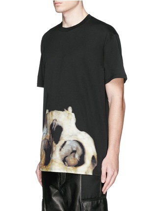 Front View - Click To Enlarge - GIVENCHY - Inverted monkey skull print T-shirt