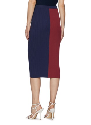 Back View - Click To Enlarge - STAUD - Colourblock Ribbed Pencil Skirt