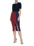 Figure View - Click To Enlarge - STAUD - Colourblock Ribbed Pencil Skirt