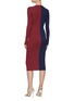 Back View - Click To Enlarge - STAUD - Colourblock Ribbed Bodycon Dress