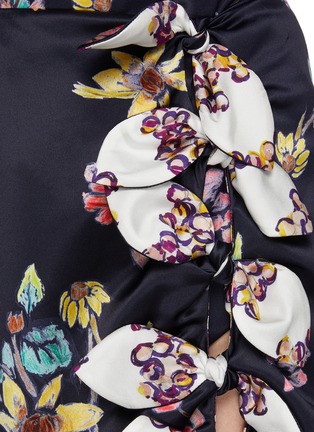  - GABRIELA HEARST - Bow Detail Parker Floral Print Long Skirt