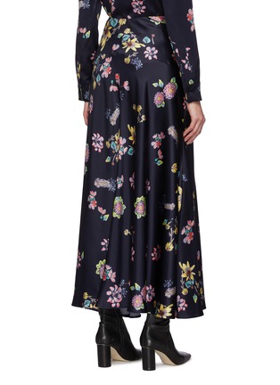 Back View - Click To Enlarge - GABRIELA HEARST - Bow Detail Parker Floral Print Long Skirt