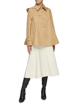 Figure View - Click To Enlarge - GABRIELA HEARST - Merxheim' Hooded A Line Shortened Trench Coat