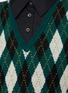  - STAUD - Cotton Poplin Shirt Dress with Compact Knit Argyle Vest