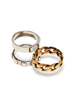 Detail View - Click To Enlarge - ALEXANDER MCQUEEN - Multi Layer Slideable Punk Ring