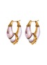 Main View - Click To Enlarge - ALEXANDER MCQUEEN - Evening Brass Resin Earrings