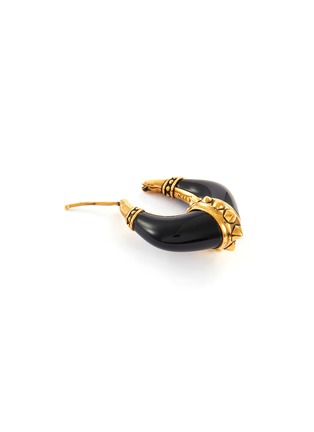 Detail View - Click To Enlarge - ALEXANDER MCQUEEN - Evening Brass Resin Earrings